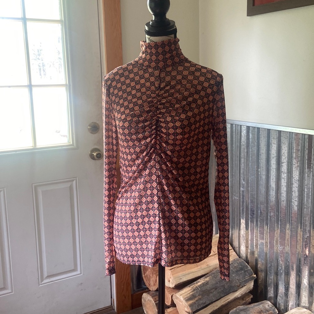 Red by BKE Sheer Turtleneck